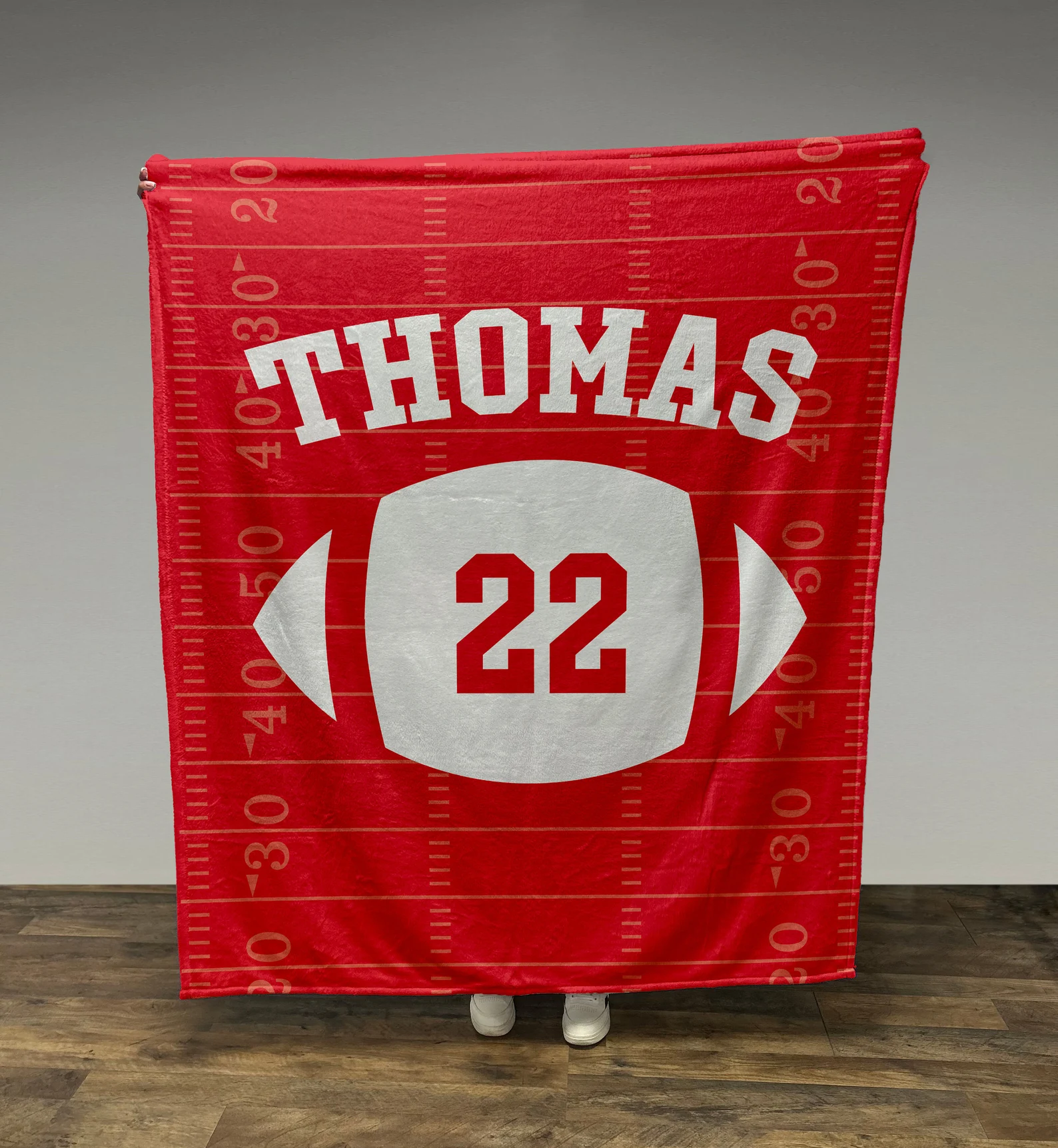 Football Number Blanket