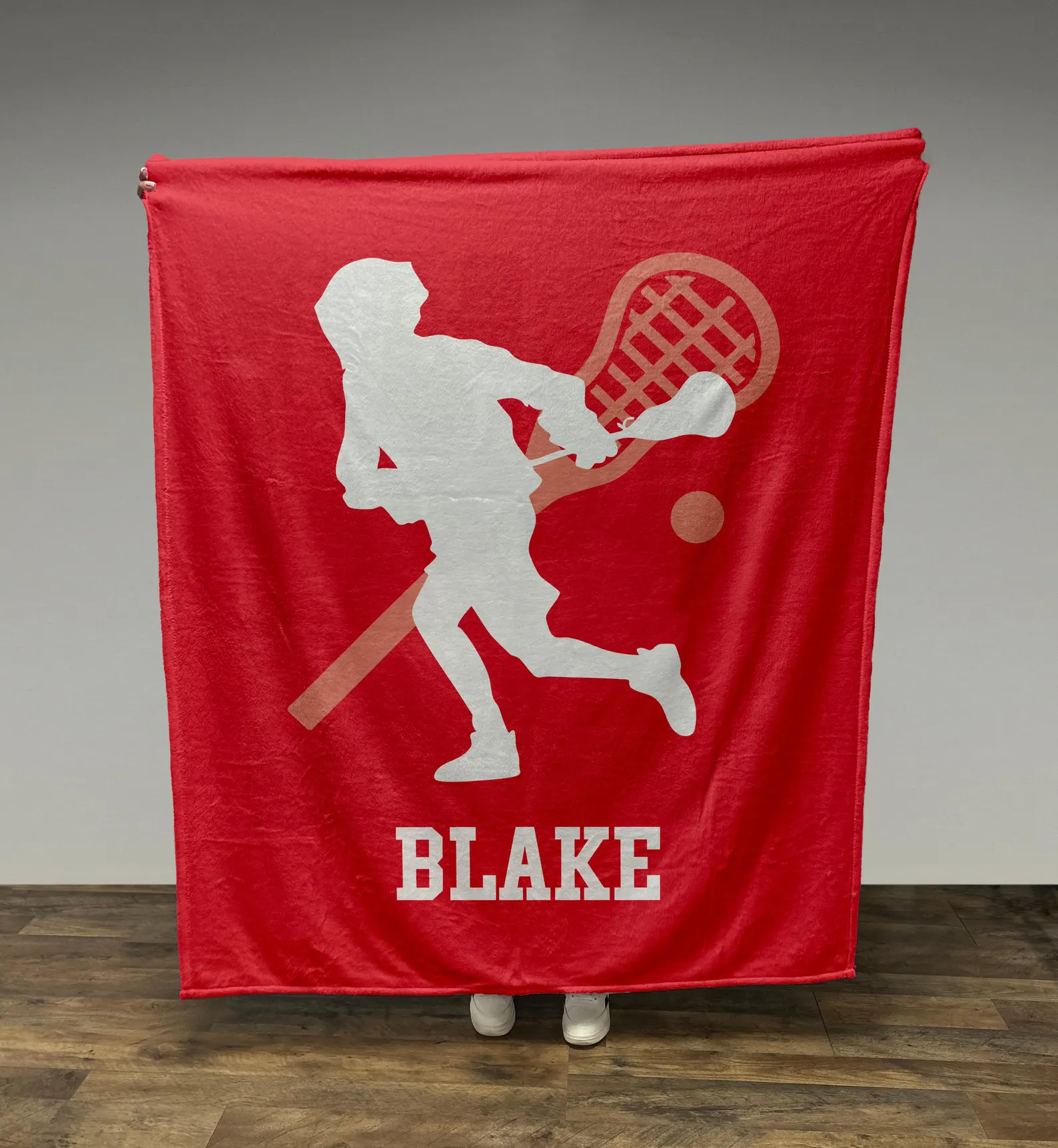 Lacrosse Silhouette Blanket