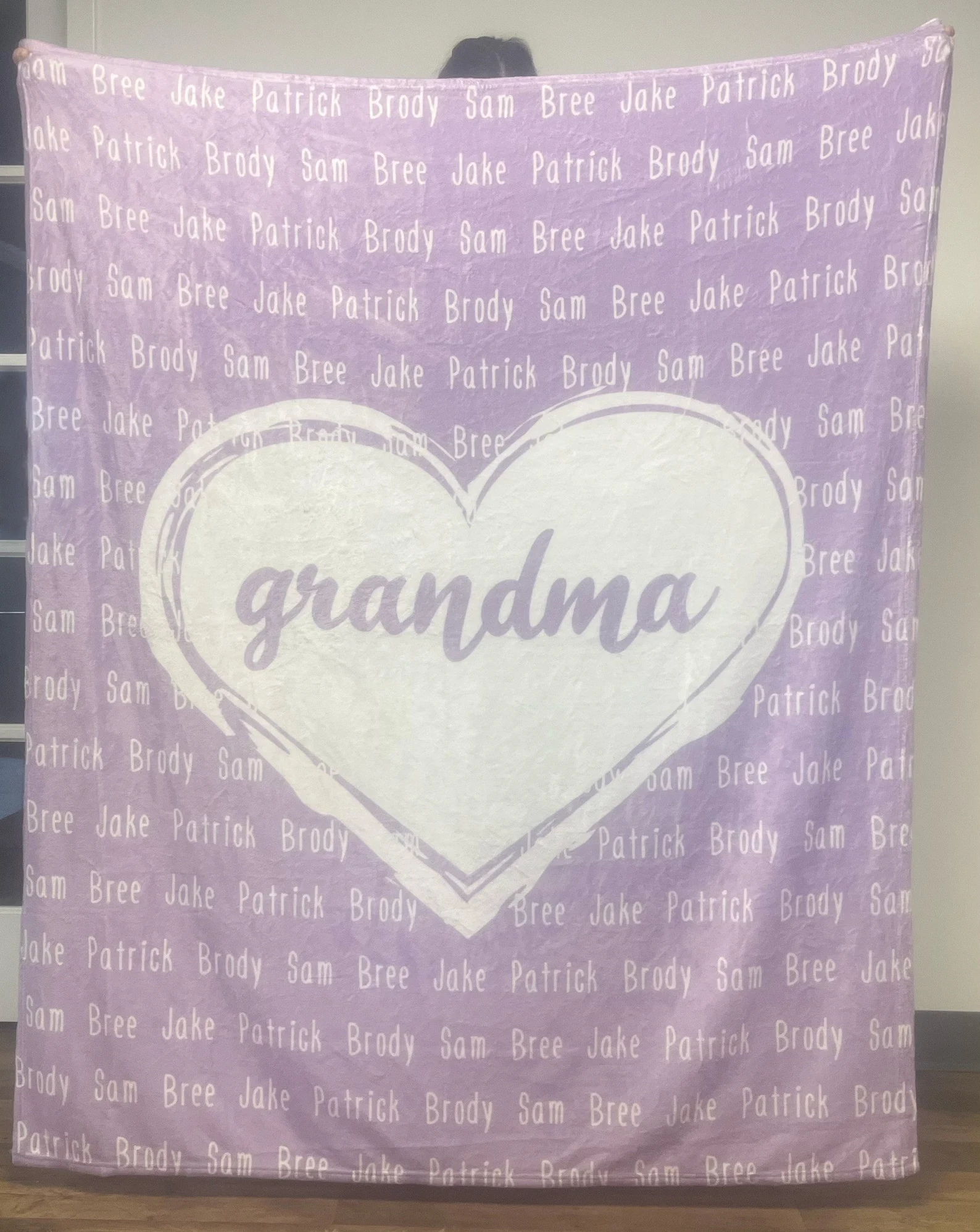 Name in Heart Blanket
